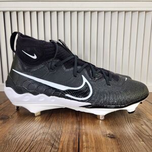 Nike Alpha Huarache NXT Mens Sz 13 Black White Metal Baseball Cleats DJ6517-001